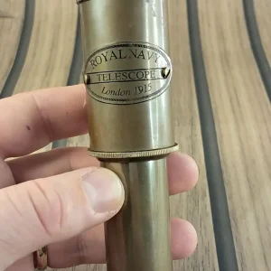 Vintage brass telescope, Royal Navy model 1915 - Image 7