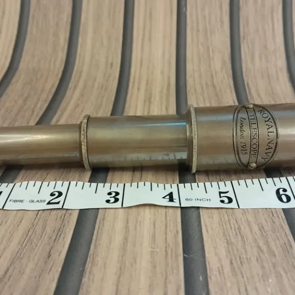 Vintage brass telescope, Royal Navy model 1915