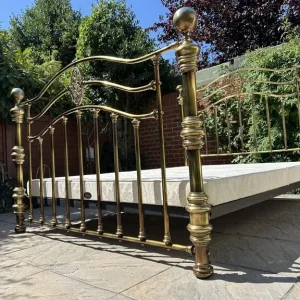 And So To Bed THYME Brass 5ft King Bed Frame with Relyon Divan Bases