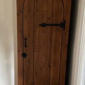 Solid Wood Cupboard with Gothic Arch Door
