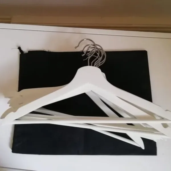 IKEA Bumerang white wooden clothes hangers (pack of 8)