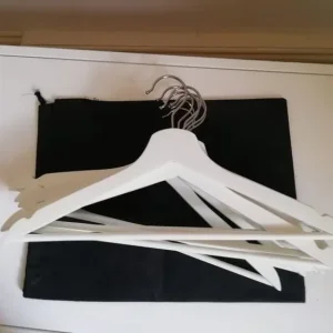 IKEA Bumerang white wooden clothes hangers (pack of 8)