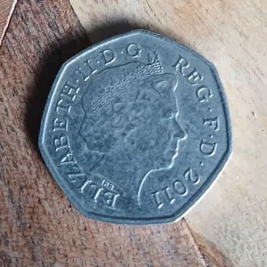 2012 Olympics Shot Put 50p coin - Image 2