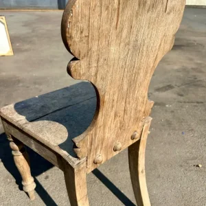 Antique Carved Wooden Side Chair - Image 5