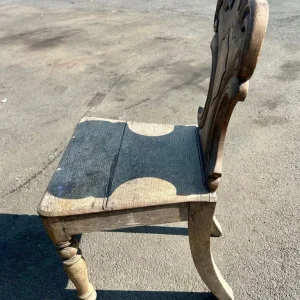 Antique Carved Wooden Side Chair - Image 6