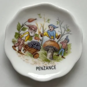 MINIATURE BONE CHINA PLATE - PENZANCE PIXIES