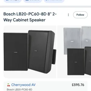 Bosch LB20-PC60-8D 8" 2-Way Cabinet Speaker