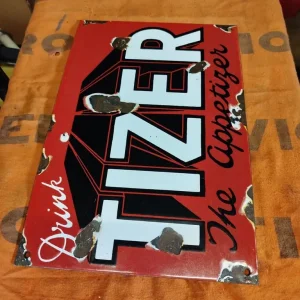 Vintage Tizer Enamel Sign - Image 3