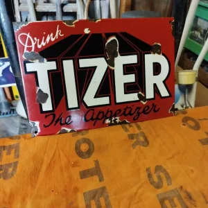 Vintage Tizer Enamel Sign