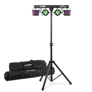MAX PartyBar12 Disco Party Light Bar with Stand & Case