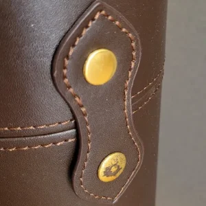 Genuine Harrods Brown Leather Bottle Holder for 2 Bottles - Image 6