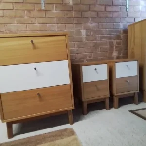 4 piece bedroom furniture set, small sizes, contemporary style - Image 4