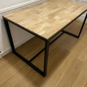 Wooden Dining Table with Metal Legs - Image 2