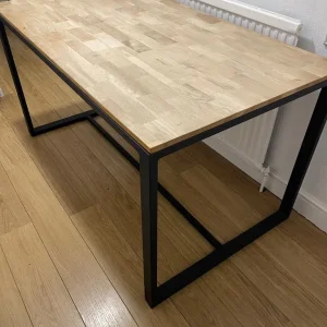 Wooden Dining Table with Metal Legs - Image 3