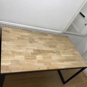 Wooden Dining Table with Metal Legs - Image 4