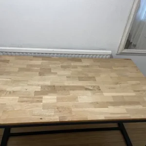 Wooden Dining Table with Metal Legs - Image 5