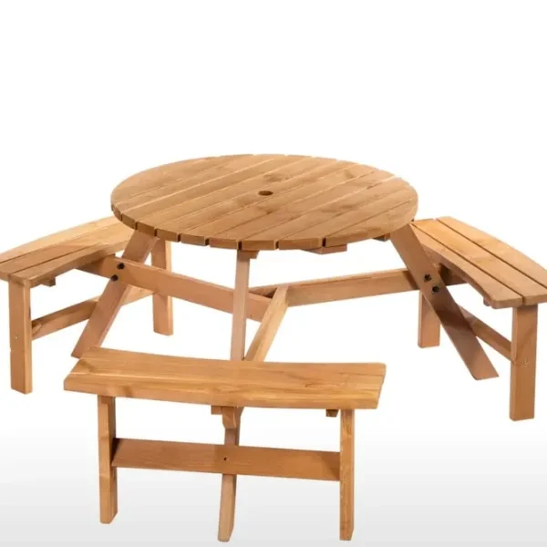 6 seater round picnic table