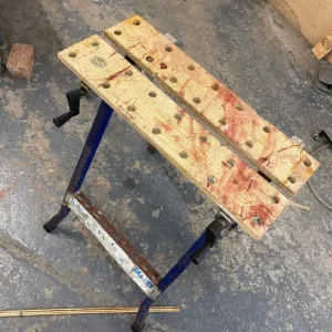 Fold away work bench
