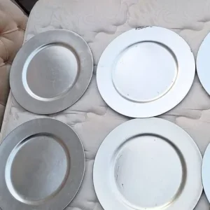 Picnic Outdoor Large Silver Plates & Serving Dish - Image 2