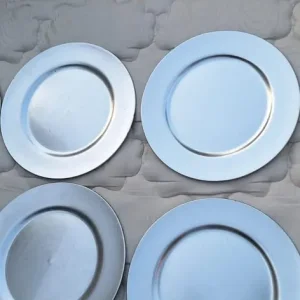 Picnic Outdoor Large Silver Plates & Serving Dish - Image 3