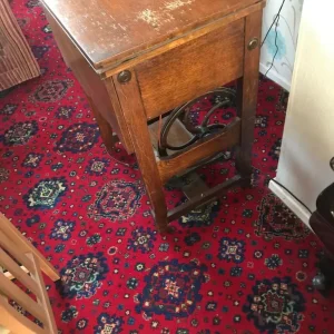 Jones Treadle Sewing Machine in Wooden Cabinet - Image 3