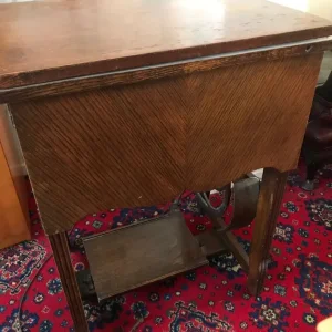 Jones Treadle Sewing Machine in Wooden Cabinet