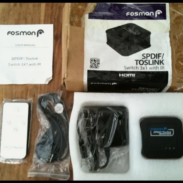 FOSMON 3x1 SPDIF/TOSLINK audio switch