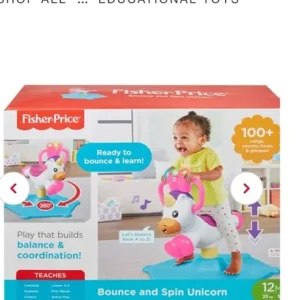 Fisher Price bounce and spin unicorn toy - Image 5