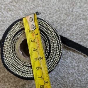 Silver beads decorated ribbon - Image 3