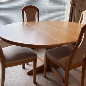 Mid Century Extending Dining Table and Four Chairs - Image 2