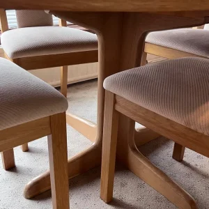 Mid Century Extending Dining Table and Four Chairs - Image 5