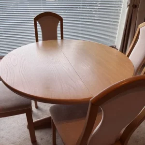 Mid Century Extending Dining Table and Four Chairs - Image 6