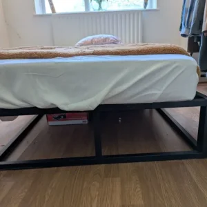 Black Single Bed with Brand New IKEA Mattress