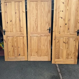 4 solid pine doors with 1 glazed door