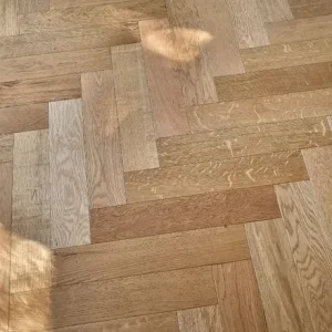 Unused Solid Wood Flooring – Natural Herringbone Pattern