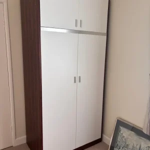 Wardrobe, dressing table and chest of drawers