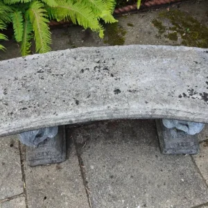 Rustic Concrete Garden Bench - Image 3