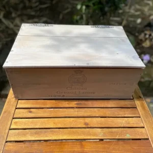 3 Vintage French Wine Boxes Grey - Image 2