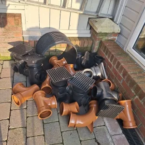 Assorted sewer fittings