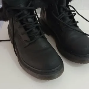 Dr Martens 1460 Kolbert Wintergrip Black Leather Boots Fur Lined Size 4 - Image 4