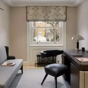 Indoor Seating Bench Bespoke Grey Linen - Image 2