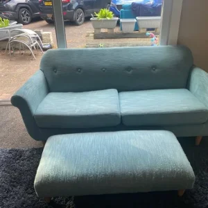 2 seater and footstool