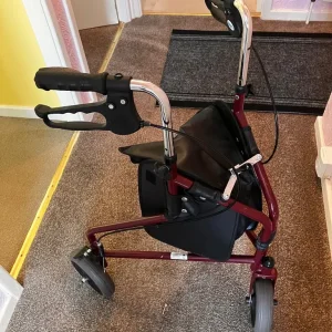 DAYS Foldable Lightweight Mobility Aluminium Tri Wheel Walker with Bag - Image 2