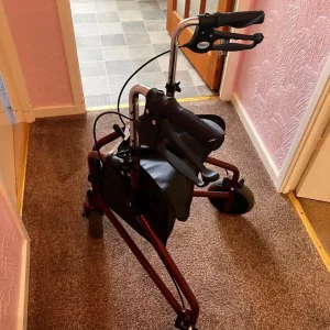 DAYS Foldable Lightweight Mobility Aluminium Tri Wheel Walker with Bag