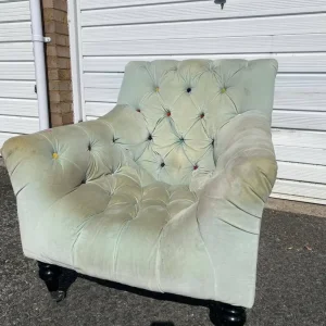 Vintage Button-Tufted Armchair - Image 2