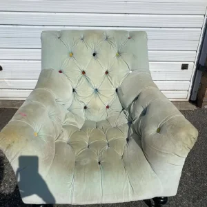 Vintage Button-Tufted Armchair - Image 4