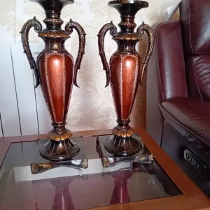 Pair of door ornaments, 16 inches tall