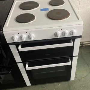 WHITE BUSH 60CM SOLID HOB ELECTRIC COOKER
