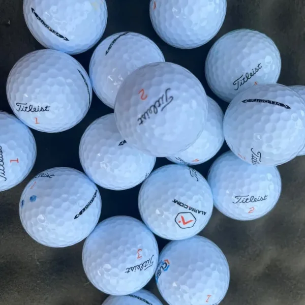 18 TITLEIST VELOCITY GOLF BALLS, EXCELLENT CONDITION