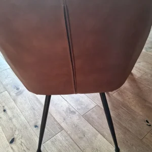 Brown Faux leather dining chairs